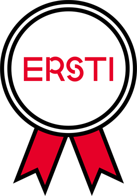 Siegerschleife mit der Aufschrift "Ersti"